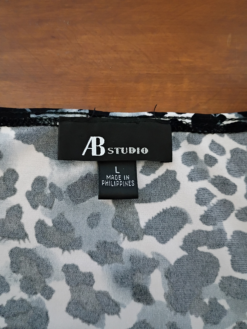 Avenue Black & White Animal Print Wrap Dress - Picture 3 of 6